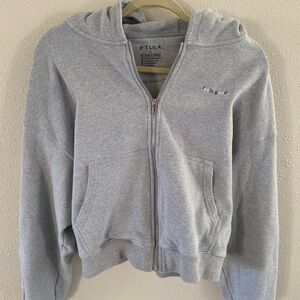 P'tula Light Gray Zip-Up Hoodie